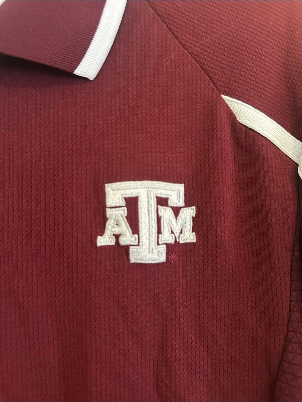 adidas Maroon Polo with White Trim EUC